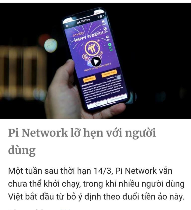 Pi Network lại được báo Vnexpress nhắc đến