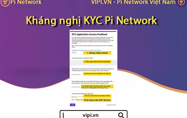 Pi Network Việt Nam - Kháng nghị KYC Pi Network