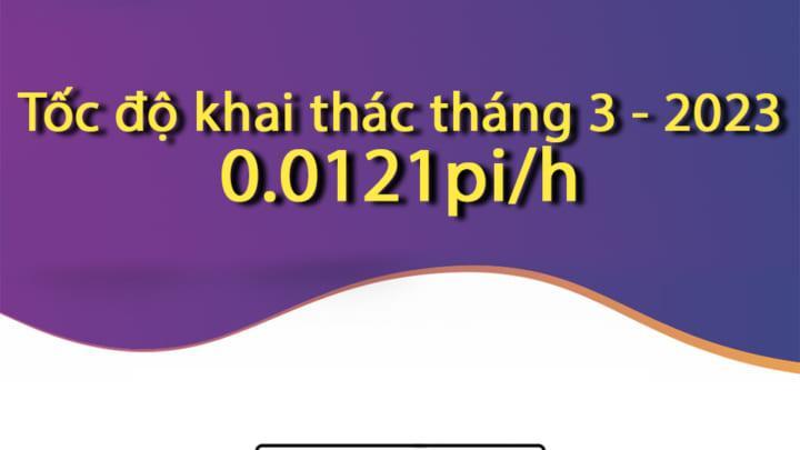 Pi Network Việt Nam - Tốc độ khai thác tháng 3 - 2023